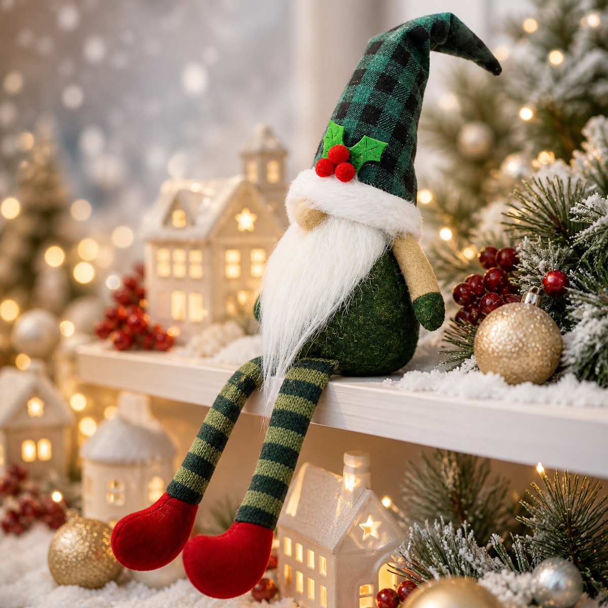 Veltravia® Plaid Holiday Gnomes