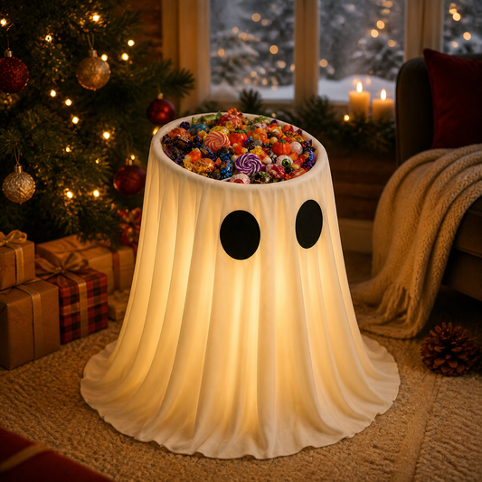 Veltravia® Lighted Ghost Candy Bowl