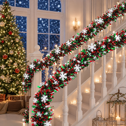 Veltravia® Snowflake Tinsel Garland