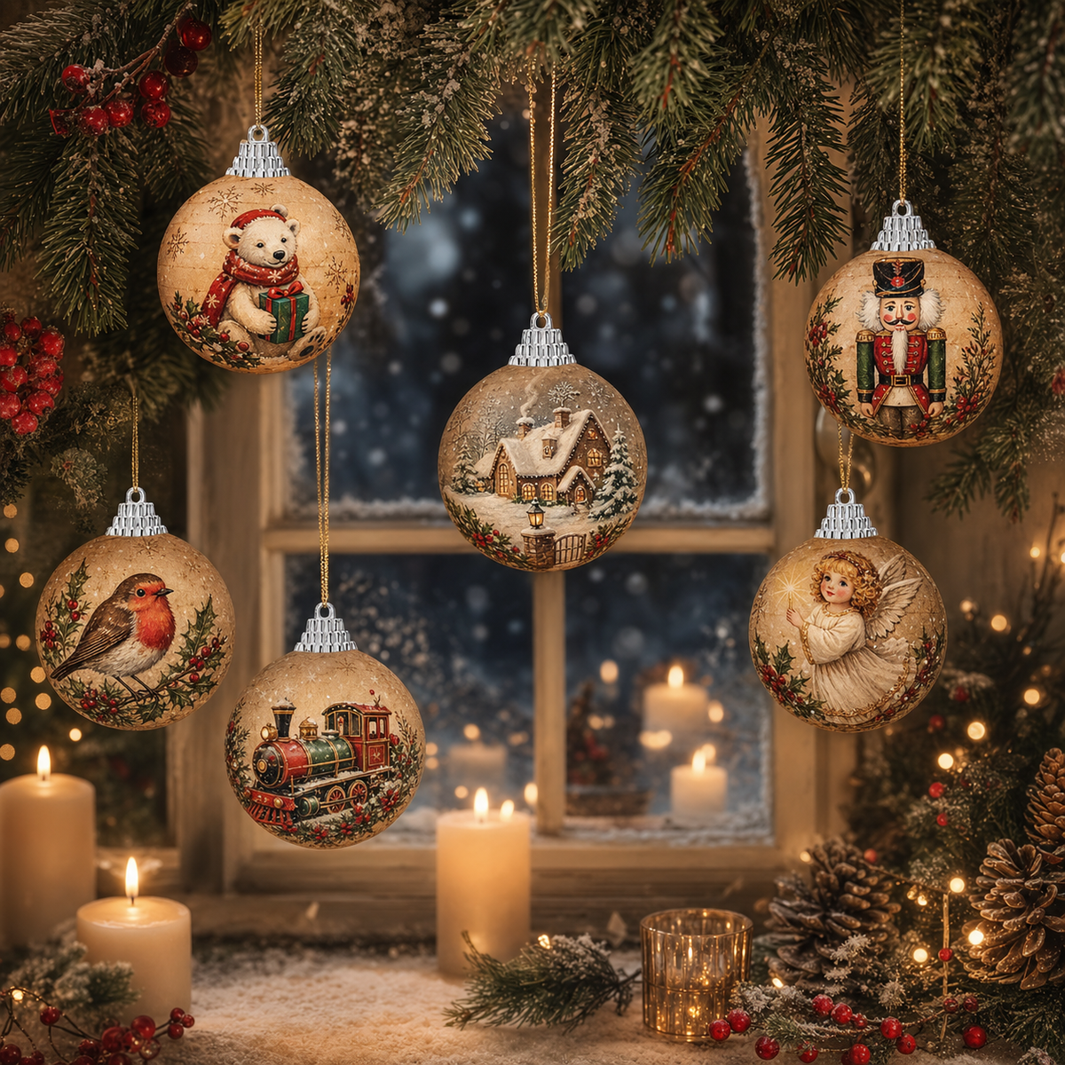 Veltravia® Vintage Christmas Ornaments