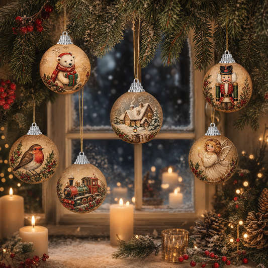 Veltravia® Vintage Christmas Ornaments